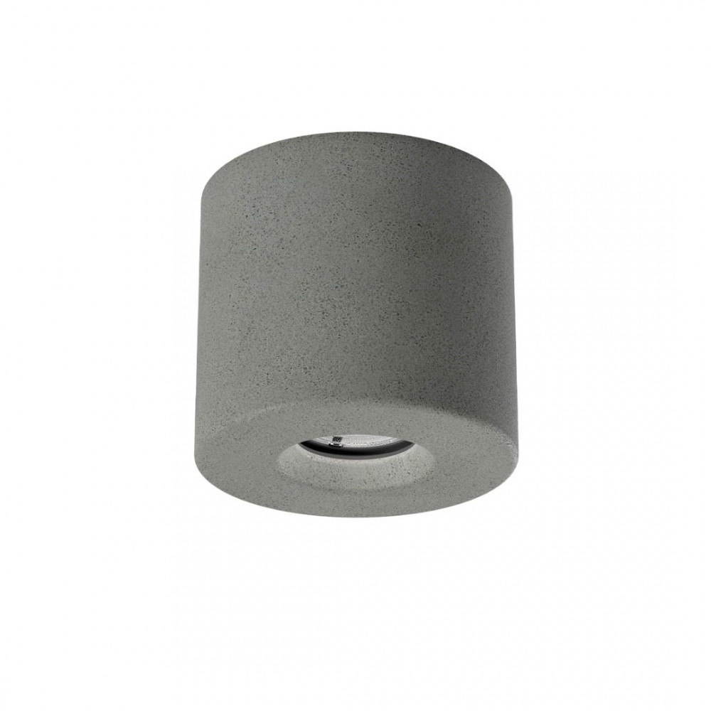 Ceiling lamp Redo Funn, concrete, dark grey, LED, 9W, 497 lumens, warm white 3000K, D.12 cm, IP65