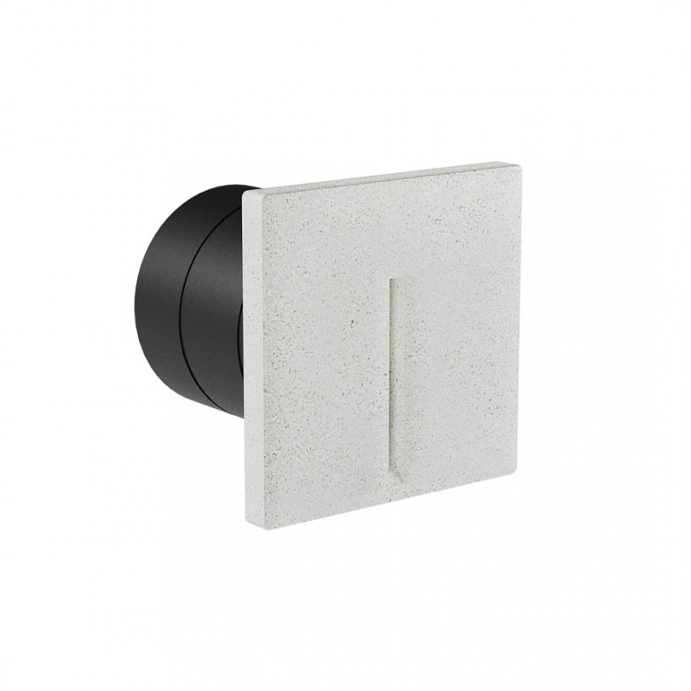 Step light Redo Bast, metal, concrete, ivory, LED, 2,5W, 24 lumens, warm white 3000K, L.10 cm, IP65