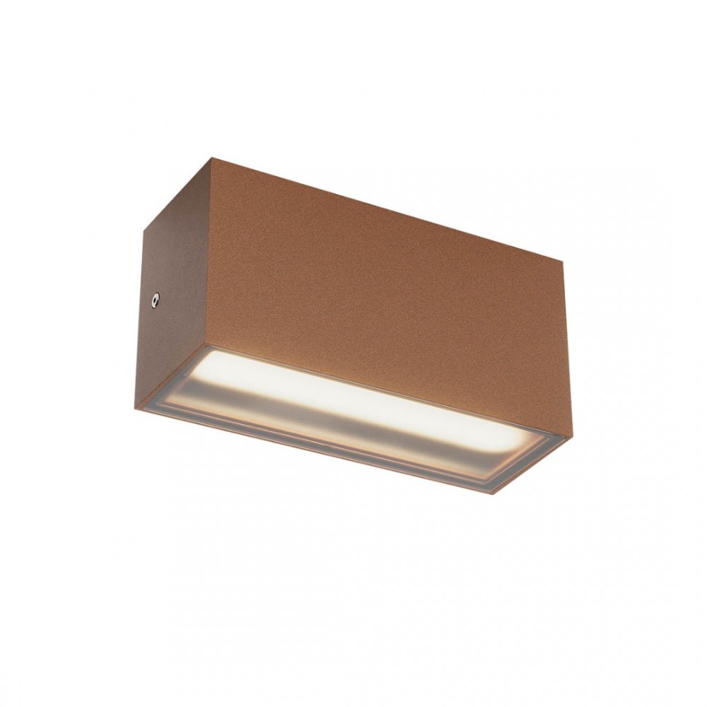 Wall lamp Redo Limas, metal, corten, LED CCT, 12W, 852 lumens, warm white 2700K/3000K, L.22 cm, IP65