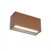 Wall lamp Redo Limas, metal, corten, LED CCT, 12W, 852 lumens, warm white 2700K/3000K, L.22 cm, IP65