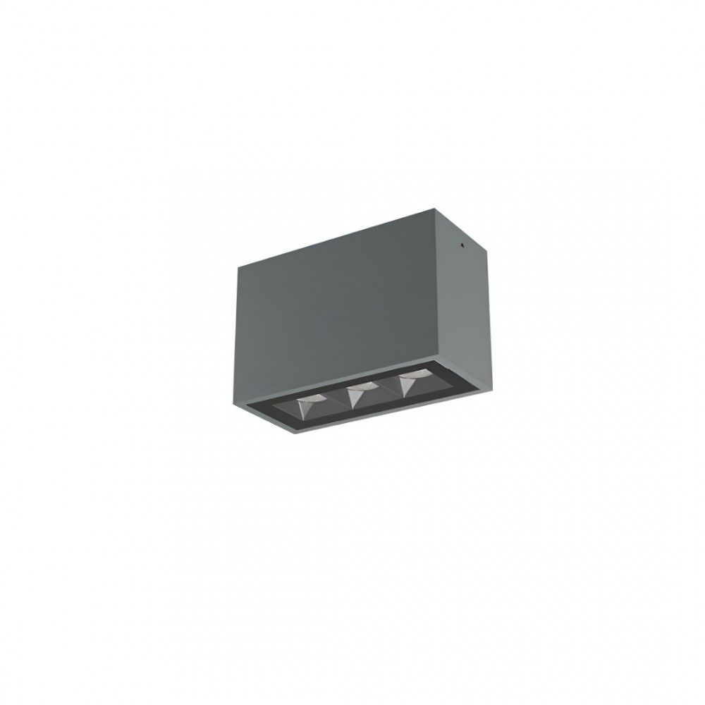 Ceiling lamp Redo Aroos, metal, dark grey, LED, 9W, 615 lumens, warm white 3000K, L.15 cm, IP65