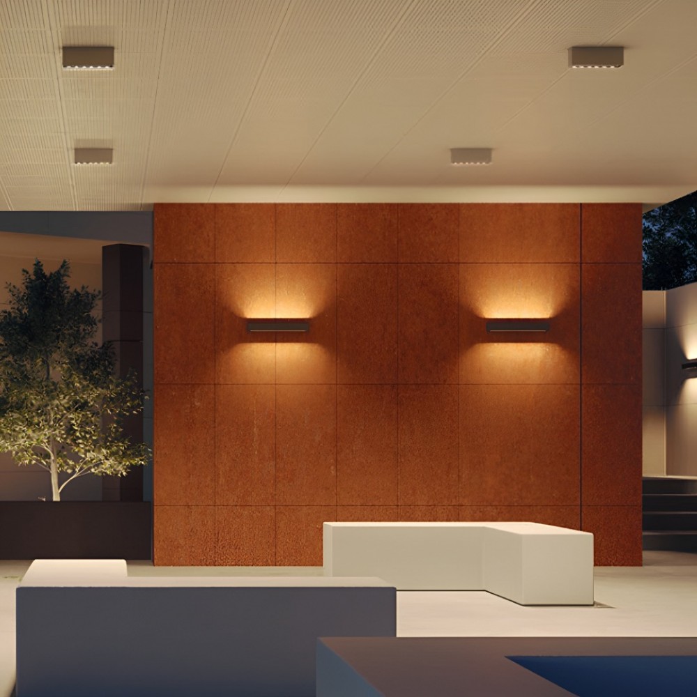 Ceiling lamp Redo Aroos, metal, sand white, LED, 15W, 1180 lumens, warm white 3000K, L.26 cm, IP65