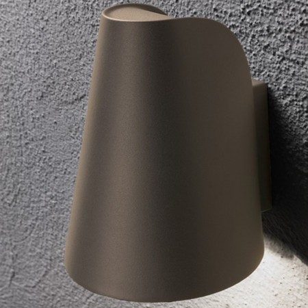 Wall lamp Redo Alvar, metal, dark brown, 1XGU10, IP 44