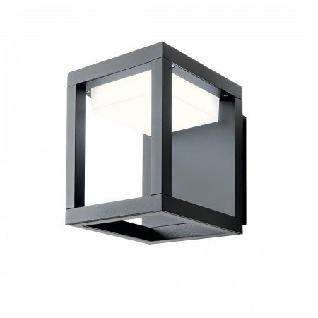 Wall lamp Redo Xiera, metal, sand black, LED, 11W, 946 lumens, warm white 3000K, H.15 cm, IP54