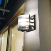 Wall lamp Smarter Marano, metal, polycarbonate, matt black, 1XE27, H.17 cm, IP44