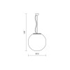 Suspension Redo Baloo, metal, polyethylene, white, 1XE27, D.45 cm, IP44