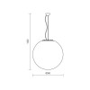 Suspension Redo Baloo, metal, polyethylene, white, 1XE27, D.56 cm, IP44