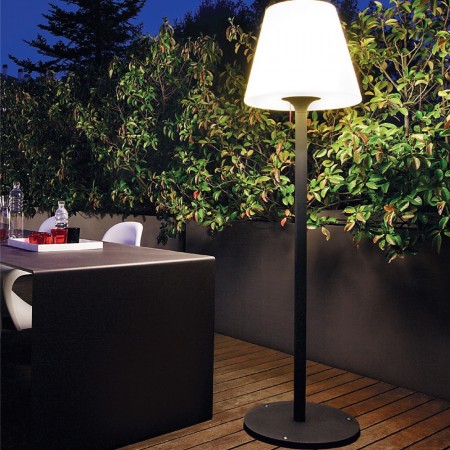Floor lamp Redo Pino, metal, dark grey, 1XE27, H.150 cm, IP65