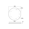 Round canopy Redo, metal, sand black, D.50 cm