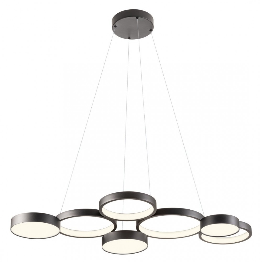 Suspension Redo Cronos, metal, sand black, dimmable, LED, 65W, 4137 lumens, warm white 3000K, L.103 cm