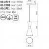 Suspension Smarter Kilt, metal, matt white, 1XE27, D.12 cm