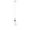 Suspension Smarter Kilt, metal, matt white, 1XE27, D.12 cm