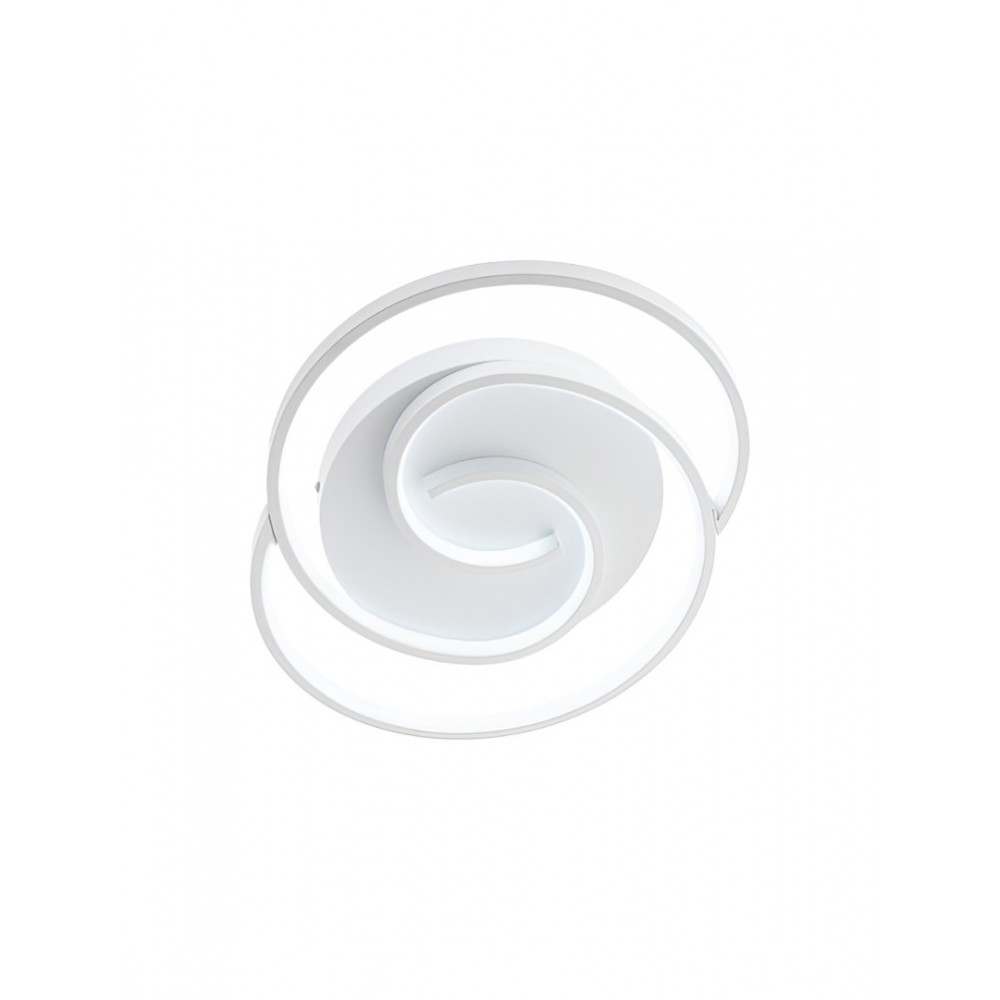 Ceiling lamp Smarter Intersia, metal, sand white, dimmable, remote control, LED CCT, 38W, 2715 lumens, 3000K/6000K, L.48 cm