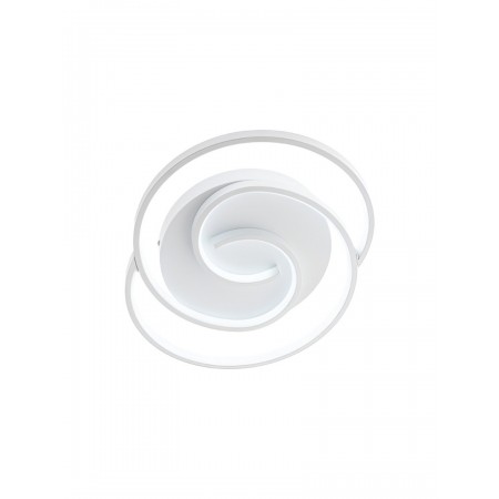 Ceiling lamp Smarter Intersia, metal, sand white, dimmable, remote control, LED CCT, 38W, 2715 lumens, 3000K/6000K, L.48 cm