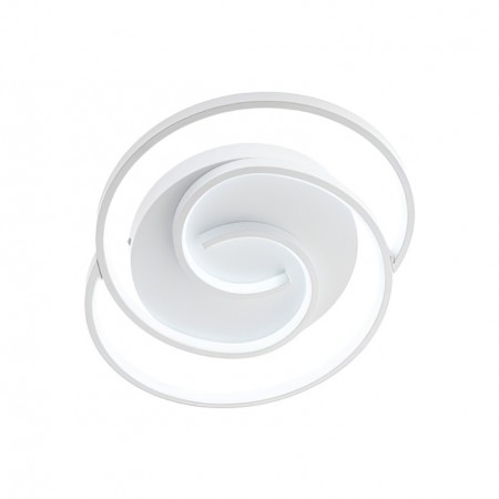 Ceiling lamp Smarter Intersia, metal, sand white, dimmable, remote control, LED CCT, 38W, 2715 lumens, 3000K/6000K, L.48 cm