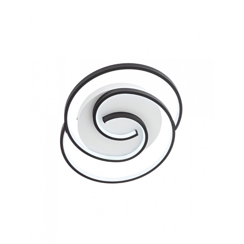 Ceiling lamp Smarter Intersia, metal, sand black, dimmable, remote control, LED CCT, 38W, 2310 lumens, 3000K/6000K, L.48 cm