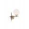 Wall lamp Smarter Essential, metal, opal glass, matt gold/matt black, 1XE14, H.28 cm