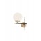 Wall lamp Smarter Essential, metal, opal glass, matt gold/matt black, 1XE14, H.28 cm