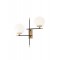 Wall lamp Smarter Essential, metal, opal glass, matt gold/matt black, 2XE14, H.43 cm