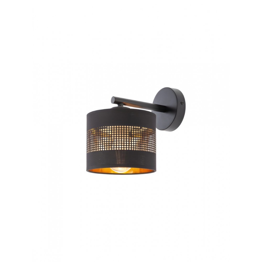 Wall lamp Smarter Flint, metal, matt black, 1XE27, H.20 cm