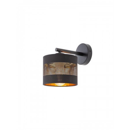 Wall lamp Smarter Flint, metal, matt black, 1XE27, H.20 cm