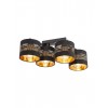 Ceiling lamp Smarter Flint, metal, matt black, 4XE27, L.57 cm