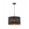 Suspension Smarter Flint, metal, matt black, 1XE27, D.40 cm