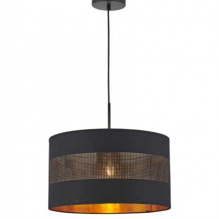 Suspension Smarter Flint, metal, matt black, 1XE27, D.40 cm