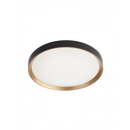 Ceiling lamp Smarter Caster, metal, black/matte gold, LED, 45W, 3088 lumens, neutral white 4000K, D.49 cm