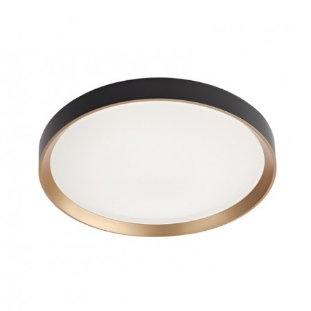 Ceiling lamp Smarter Caster, metal, black/matte gold, LED, 45W, 3088 lumens, neutral white 4000K, D.49 cm