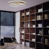 Ceiling lamp Smarter Centrix, metal, matt bronze, LED, 92W, 4918 lumens, warm white 3000K, D.80 cm