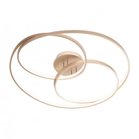 Ceiling lamp Smarter Centrix, metal, matt bronze, LED, 92W, 4918 lumens, warm white 3000K, D.80 cm