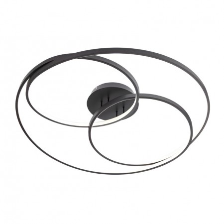 Ceiling lamp Smarter Centrix, metal, sand black, LED, 92W, 4130 lumens, warm white 3000K, D.80 cm