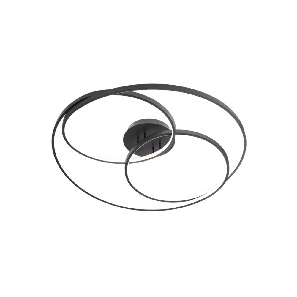 Ceiling lamp Smarter Centrix, metal, sand black, LED, 92W, 4211 lumens, neutral white 4000K, D.80 cm