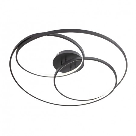 Ceiling lamp Smarter Centrix, metal, sand black, LED, 92W, 4211 lumens, neutral white 4000K, D.80 cm
