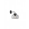 Wall lamp Smarter Croma, metal, smoke glass, sand black, 1XE27, H.24 cm