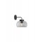 Wall lamp Smarter Croma, metal, smoke glass, sand black, 1XE27, H.24 cm
