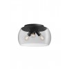Ceiling lamp Smarter Croma, metal, smoke glass, sand black, 3XE27, D.40 cm