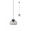Suspension Smarter Croma, metal, smoke glass, sand black, 1XE27, D.22 cm