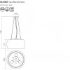 Suspension Smarter Croma, metal, smoke glass, sand black, 3XE27, D.40 cm