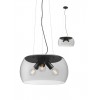 Suspension Smarter Croma, metal, smoke glass, sand black, 3XE27, D.40 cm