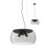 Suspension Smarter Croma, metal, smoke glass, sand black, 3XE27, D.40 cm