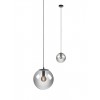 Suspension Smarter Boldy, metal, smoke glass, sand black, 1XE14, D.20 cm
