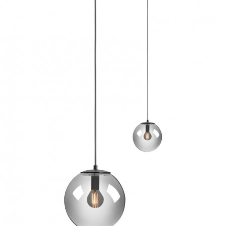 Suspension Smarter Boldy, metal, smoke glass, sand black, 1XE14, D.20 cm