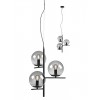 Suspension Smarter Boldy, metal, smoke glass, sand black, 3XE14, D.40 cm