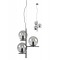 Suspension Smarter Boldy, metal, smoke glass, sand black, 3XE14, D.40 cm