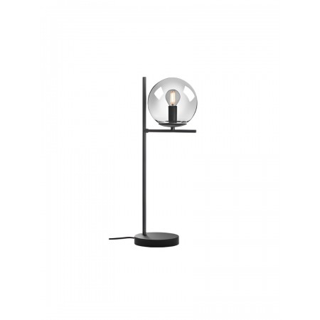 Table lamp Smarter Boldy, metal, smoke glass, sand black, 1XE14, H.51 cm
