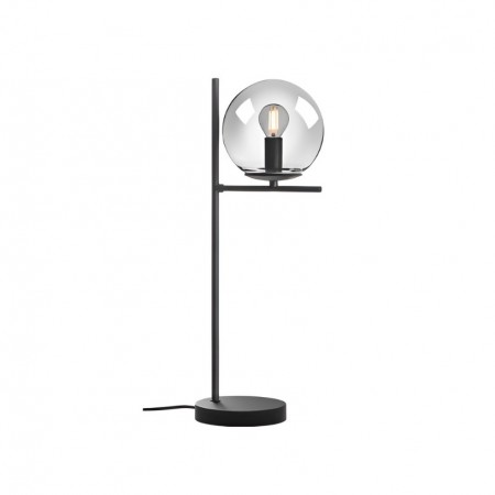 Table lamp Smarter Boldy, metal, smoke glass, sand black, 1XE14, H.51 cm