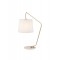 Table lamp Smarter Kermit, metal, matt gold, textile beige, 1XE27, H.55 cm