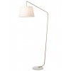 Floor lamp Smarter Kermit, metal, matt gold, textile beige, 1XE27, H.180 cm